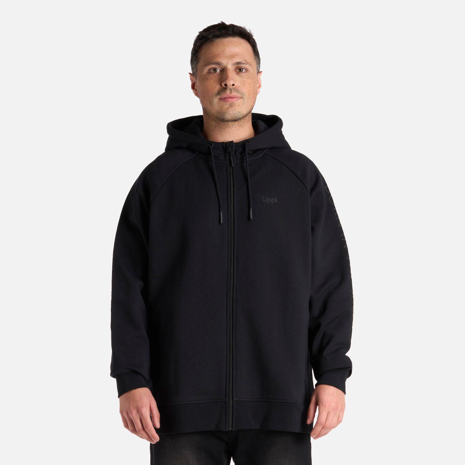 Polerón Hombre Heavy Duty FullZip Sweatshirt Negro Lippi I25-0