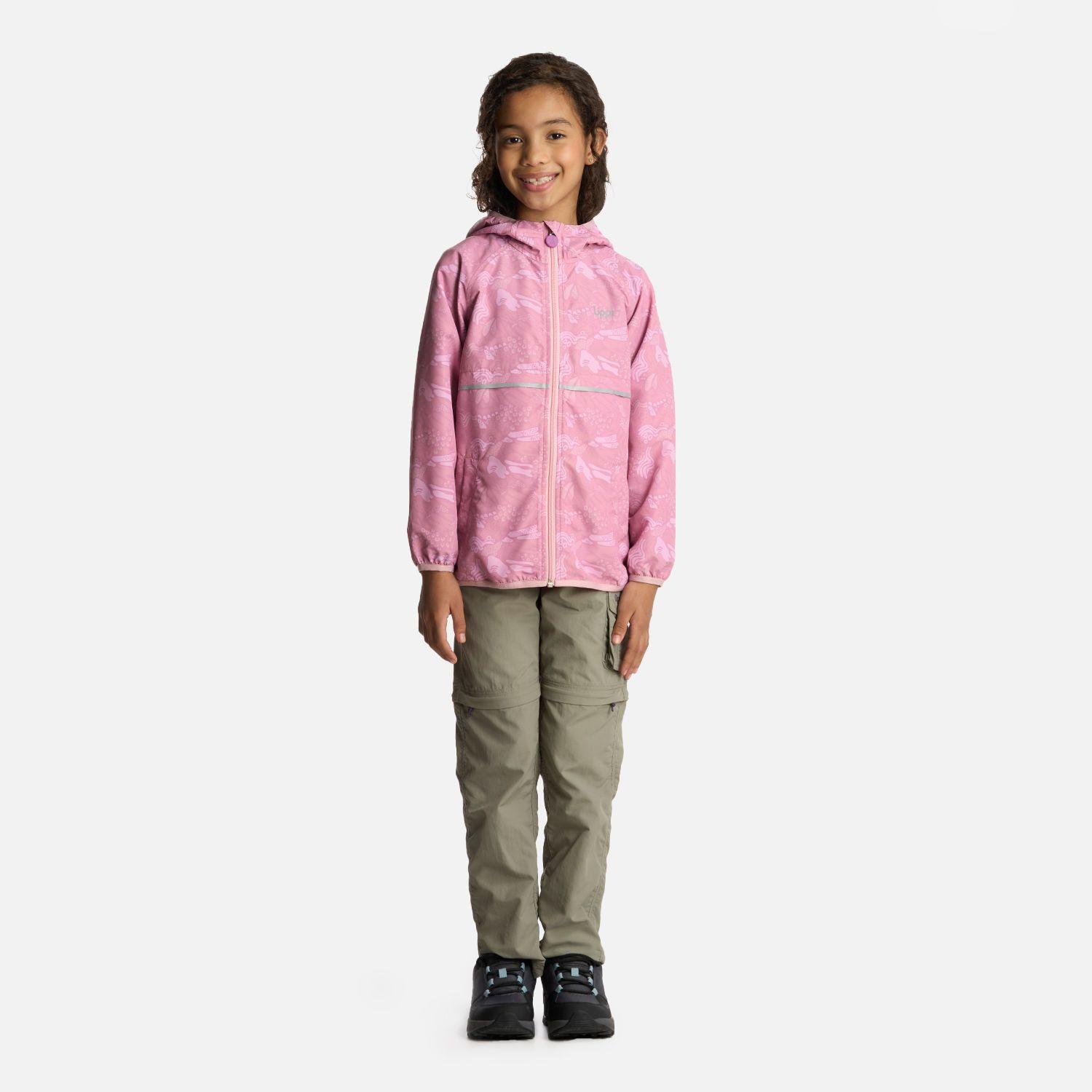Chaqueta Niña Nightfall WindBreaker Hoody Print Rosado Lippi-5