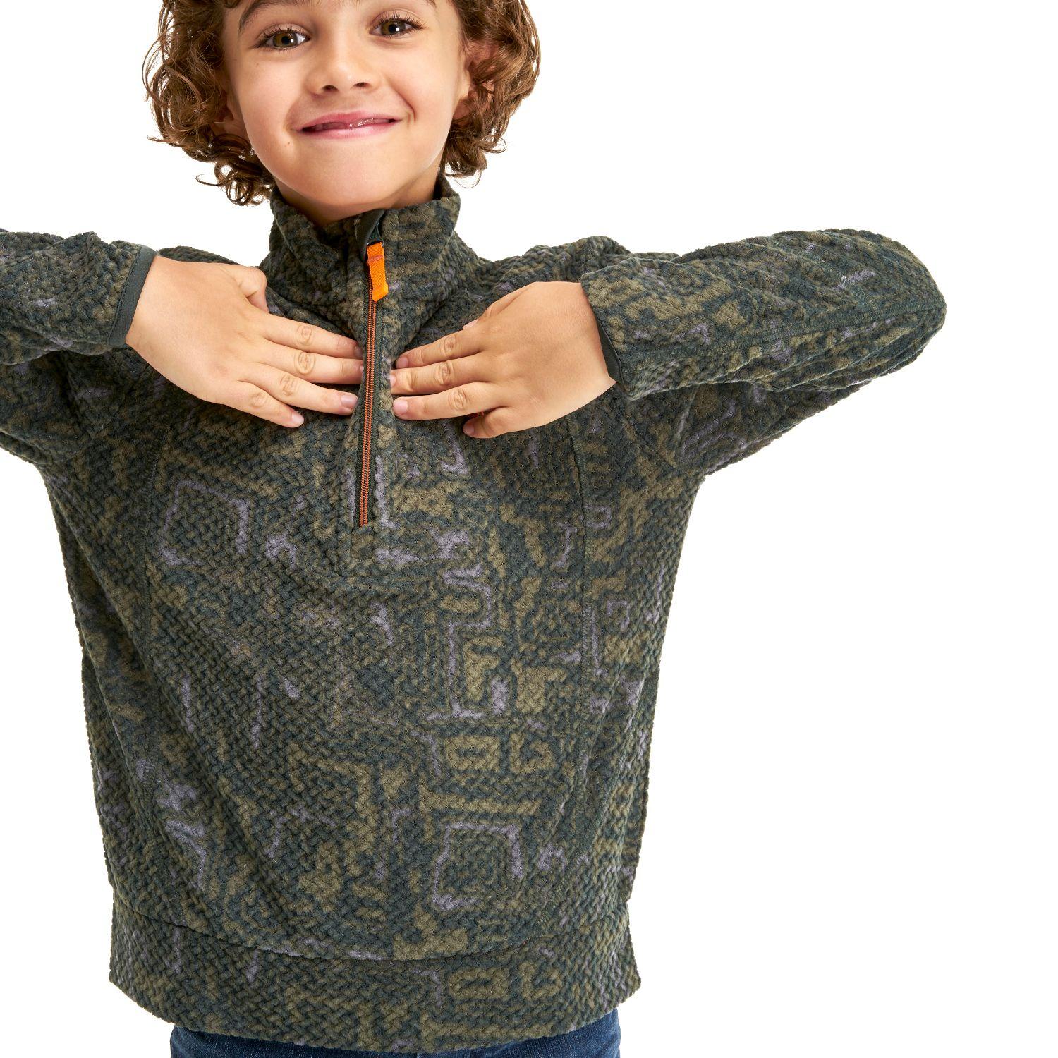 Poleron Niño Saltamontes Nano-F 1/4 Zip Print Verde Lippi I20-4