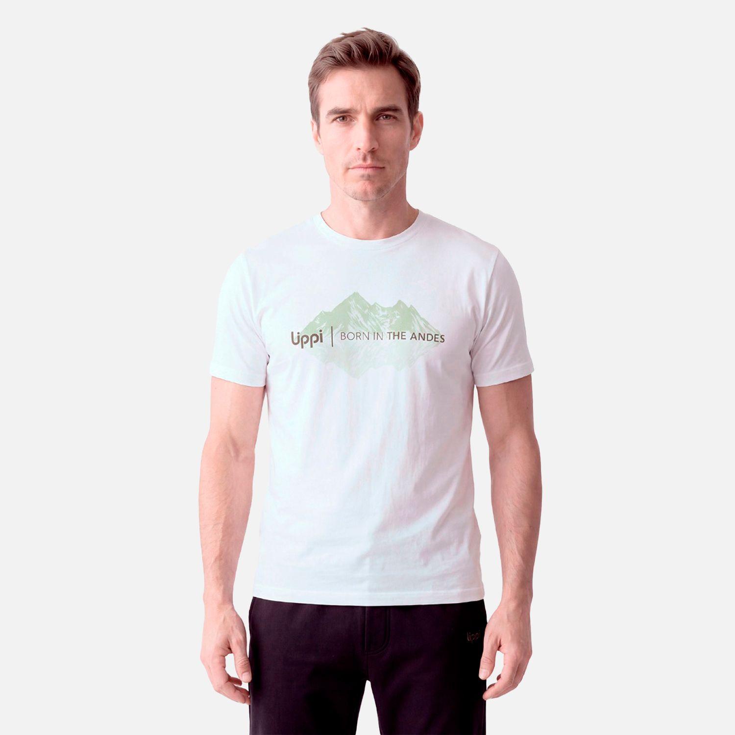 Polera Hombre Ulmo Front Print T-Shirt Blanco Lippi V27-0