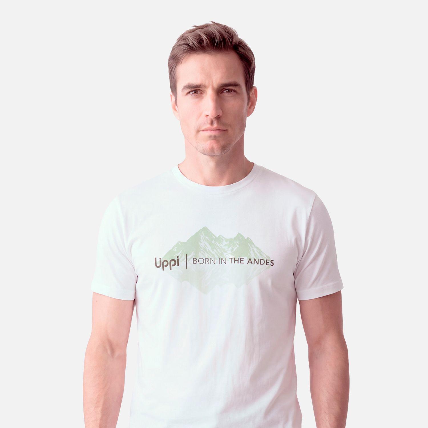 Polera Hombre Ulmo Front Print T-Shirt Blanco Lippi V27-2