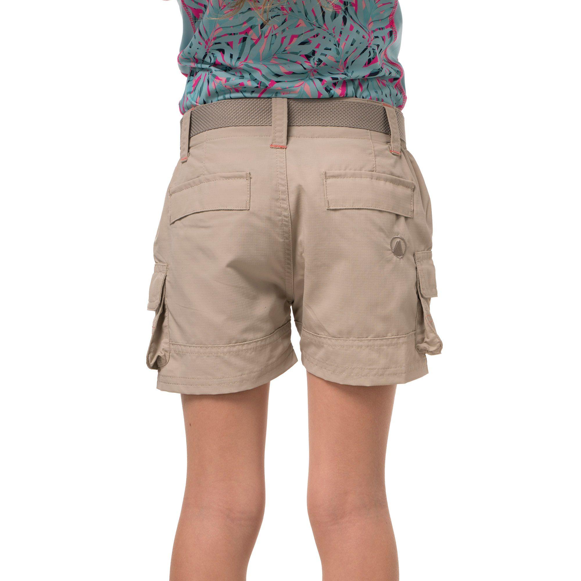 Short Niña Mini Just-Go Q-Dry Cargo Shorts Verde Grisaceo Lippi V20-2