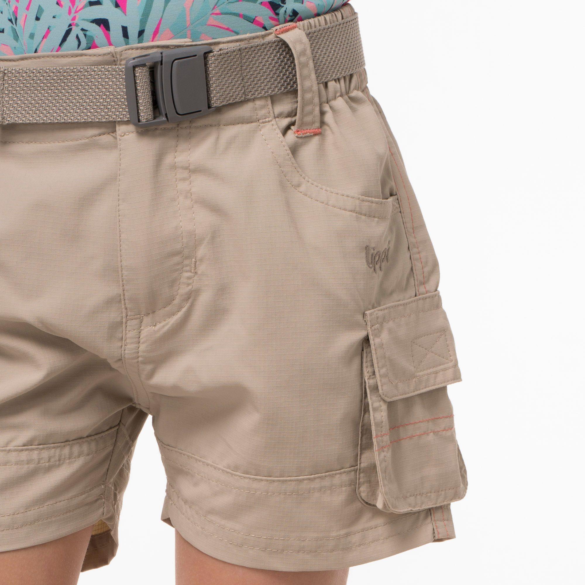 Short Niña Mini Just-Go Q-Dry Cargo Shorts Verde Grisaceo Lippi V20-4