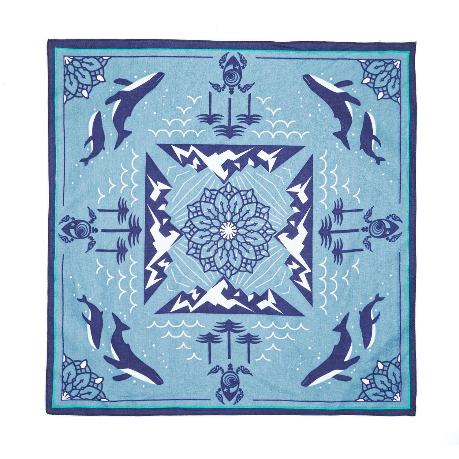 Bandana Unisex Bandana Oceano Celeste Haka Honu-1