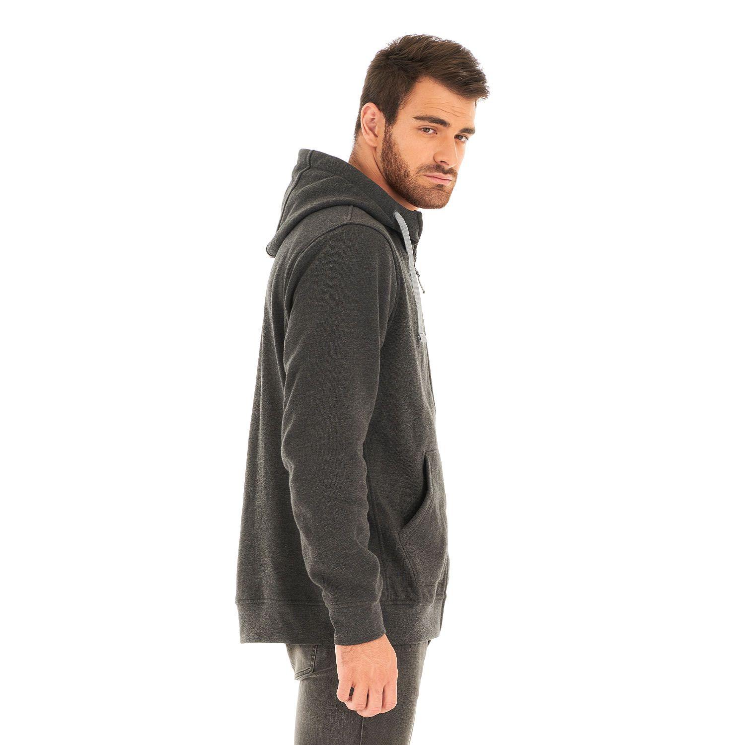 Poleron Hombre Insigne Full Zip Hoody Melange Grafito Lippi-3