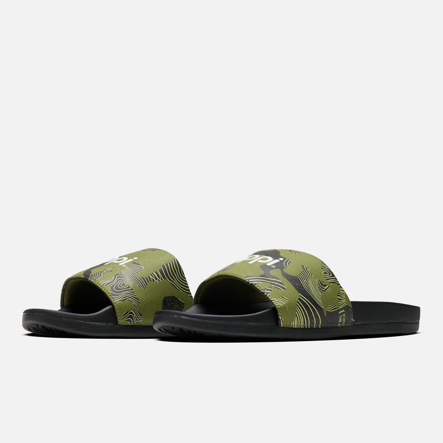 Sandalia Hombre Insigne Slide Print Verde Lippi V25-4