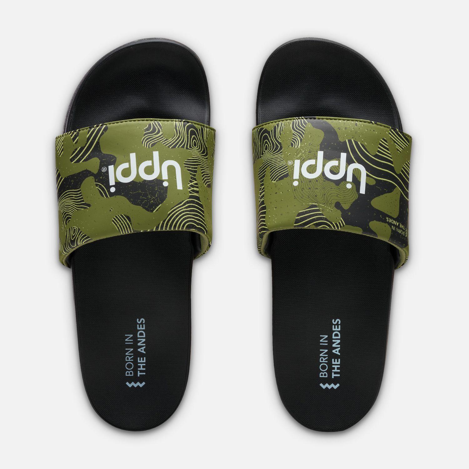 Sandalia Hombre Insigne Slide Print Verde Lippi V25-5