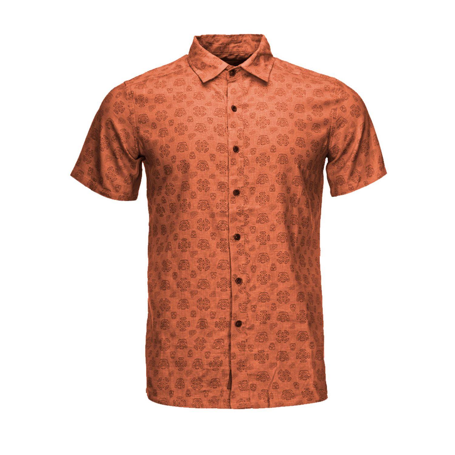 Camisa Hombre One Way Short Sleeve Shirt Print Terracota Lippi-0