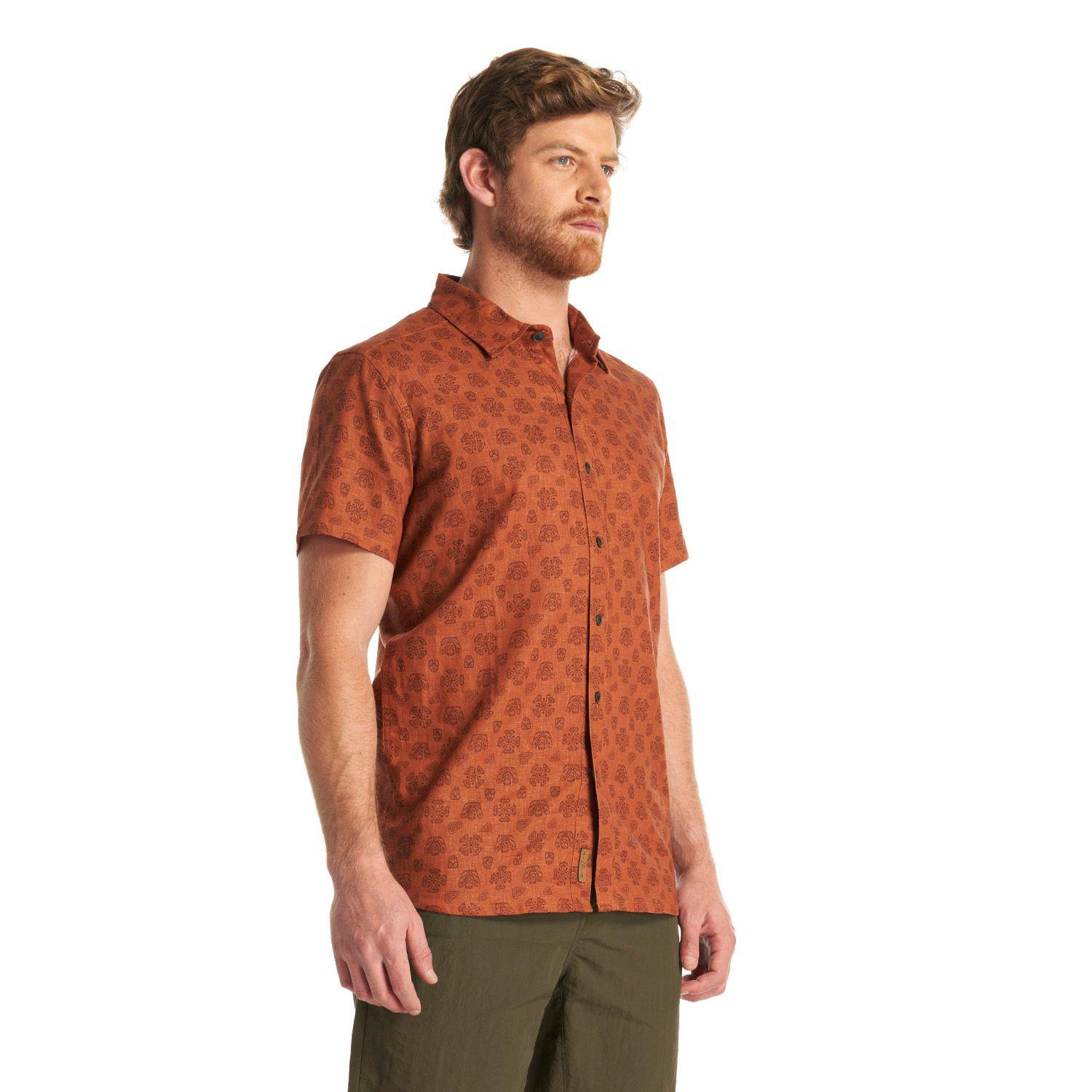 Camisa Hombre One Way Short Sleeve Shirt Print Terracota Lippi-2