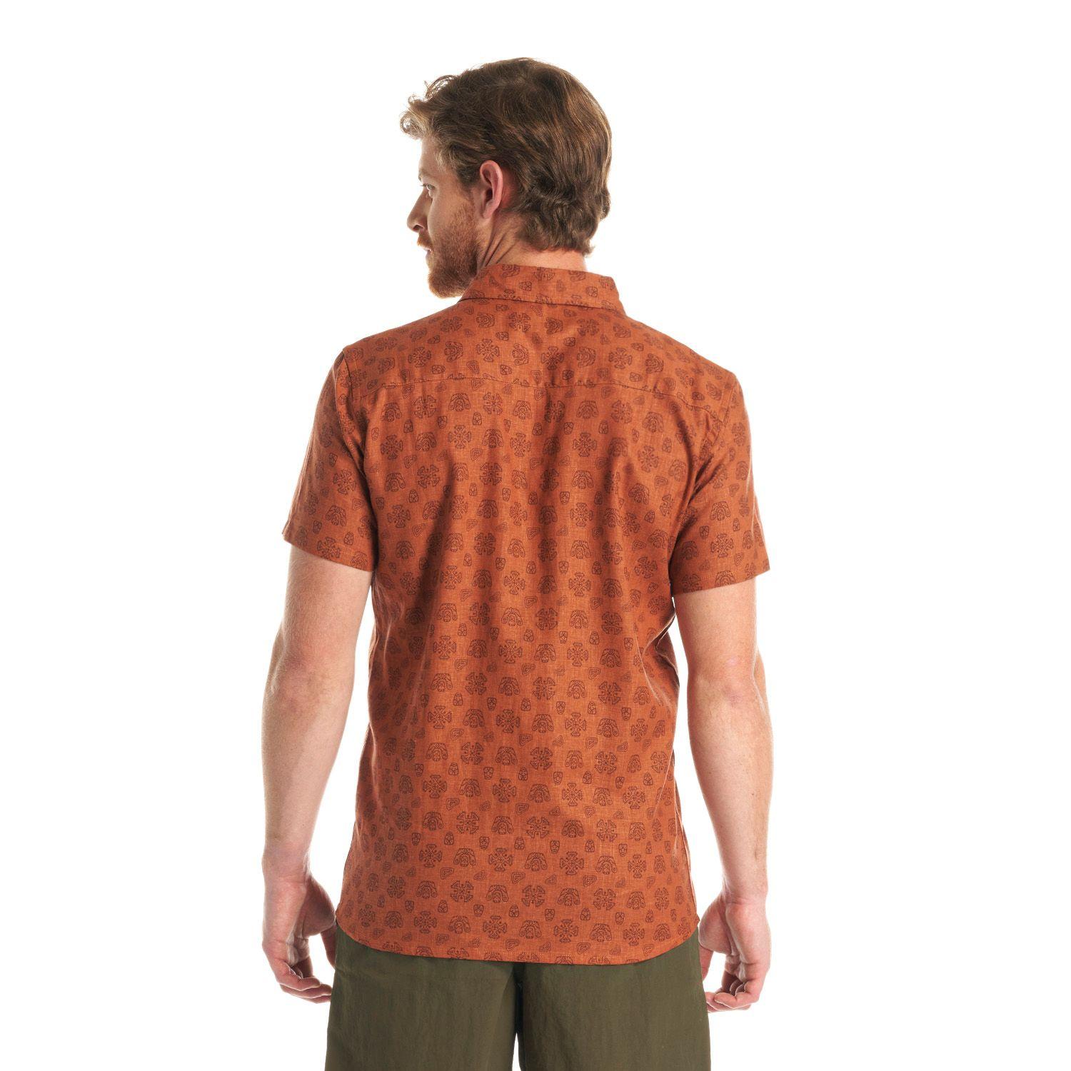 Camisa Hombre One Way Short Sleeve Shirt Print Terracota Lippi-5