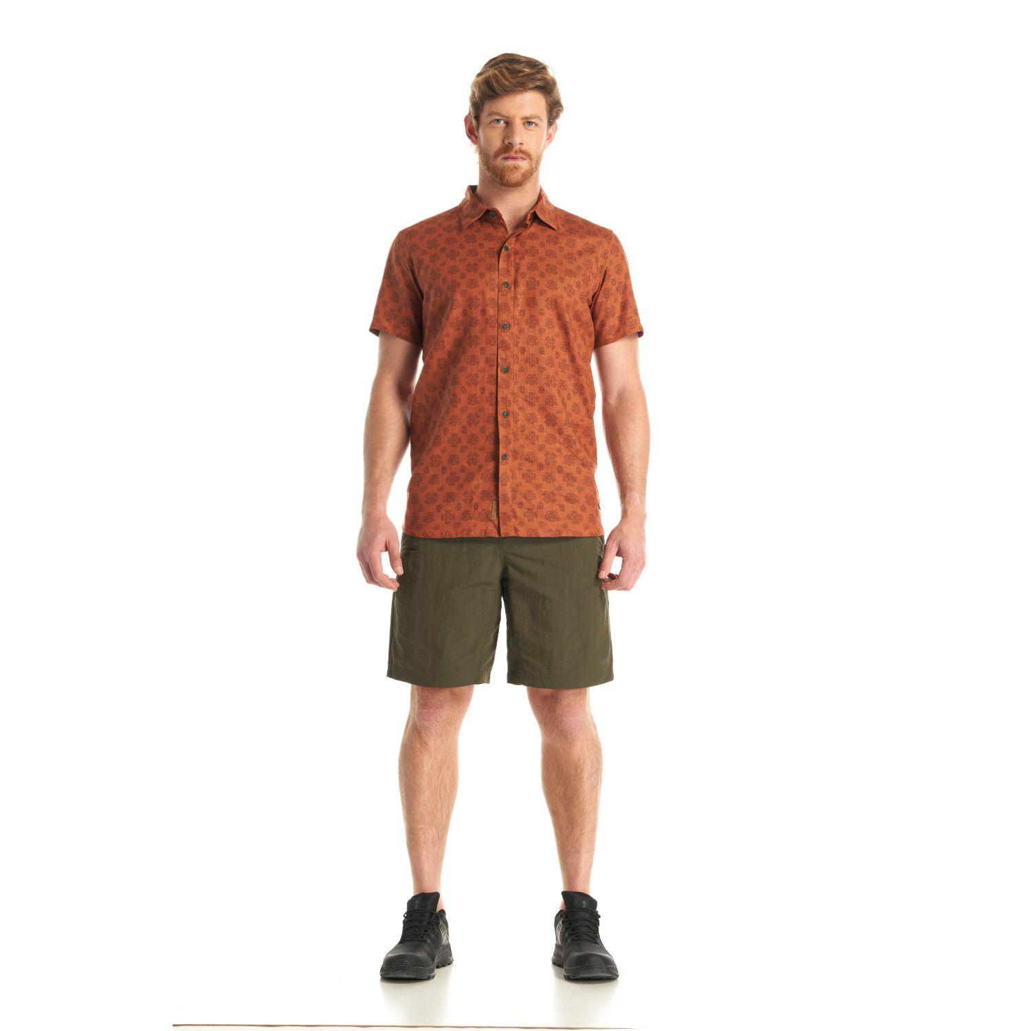 Camisa Hombre One Way Short Sleeve Shirt Print Terracota Lippi-7