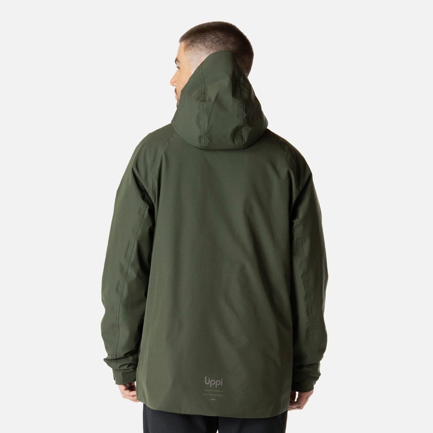 Chaqueta Hombre Hicken Fusion-3 B-Dry Hoody Jacket Verde Militar Lippi I26-2