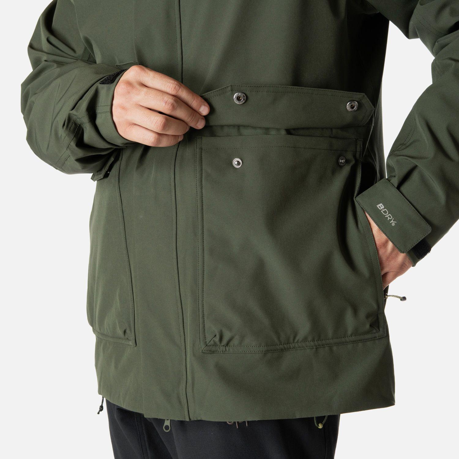 Chaqueta Hombre Hicken Fusion-3 B-Dry Hoody Jacket Verde Militar Lippi I26-4