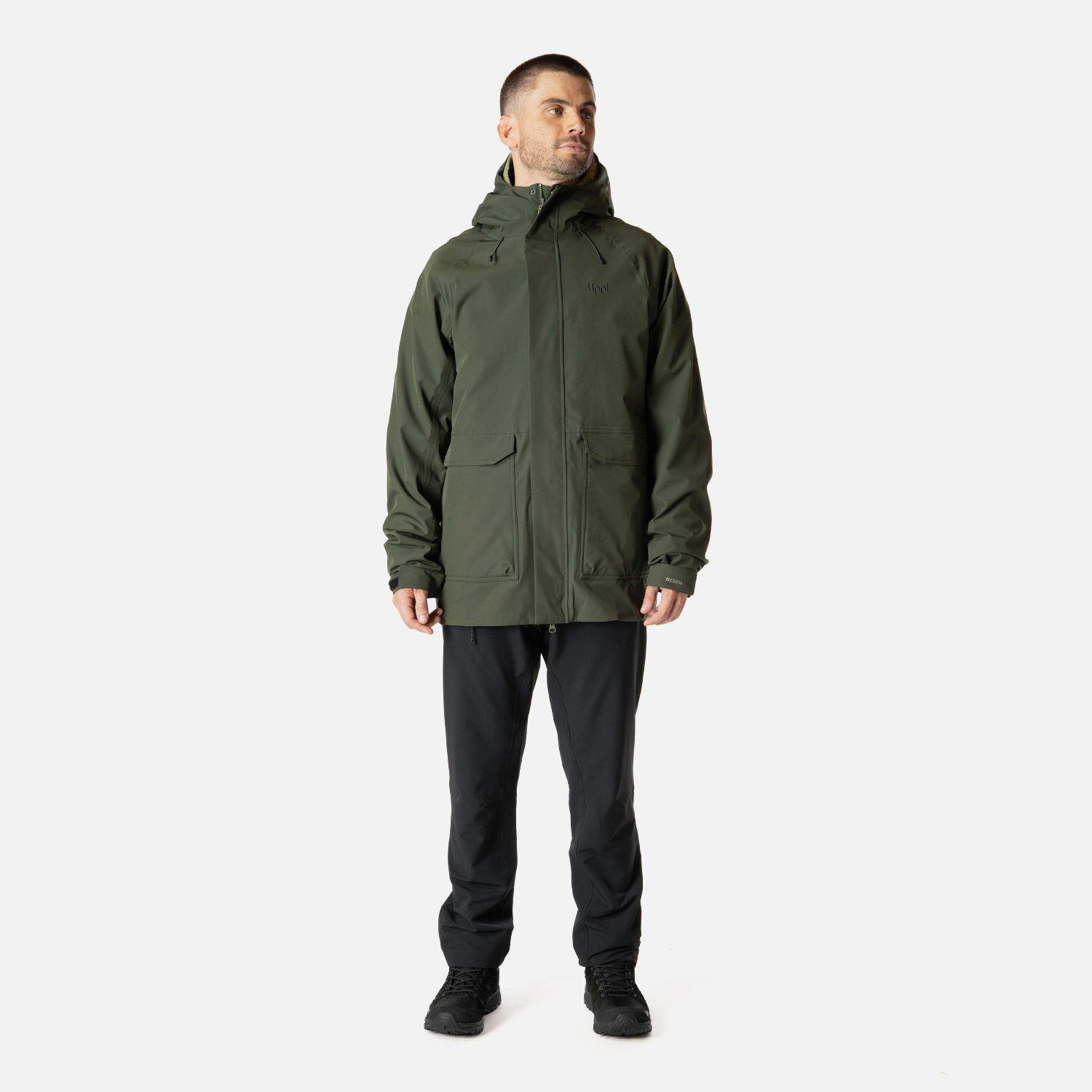 Chaqueta Hombre Hicken Fusion-3 B-Dry Hoody Jacket Verde Militar Lippi I26-8