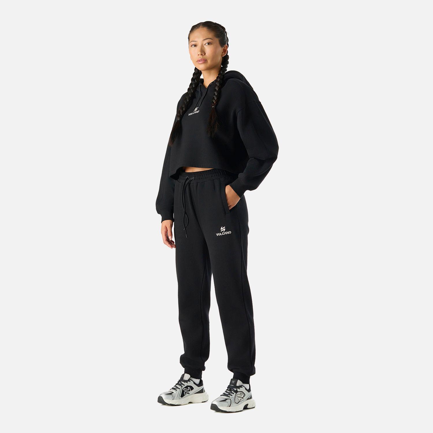 Polerón Mujer Cool Down Sweatshirt Hoody Negro Vulcano-2