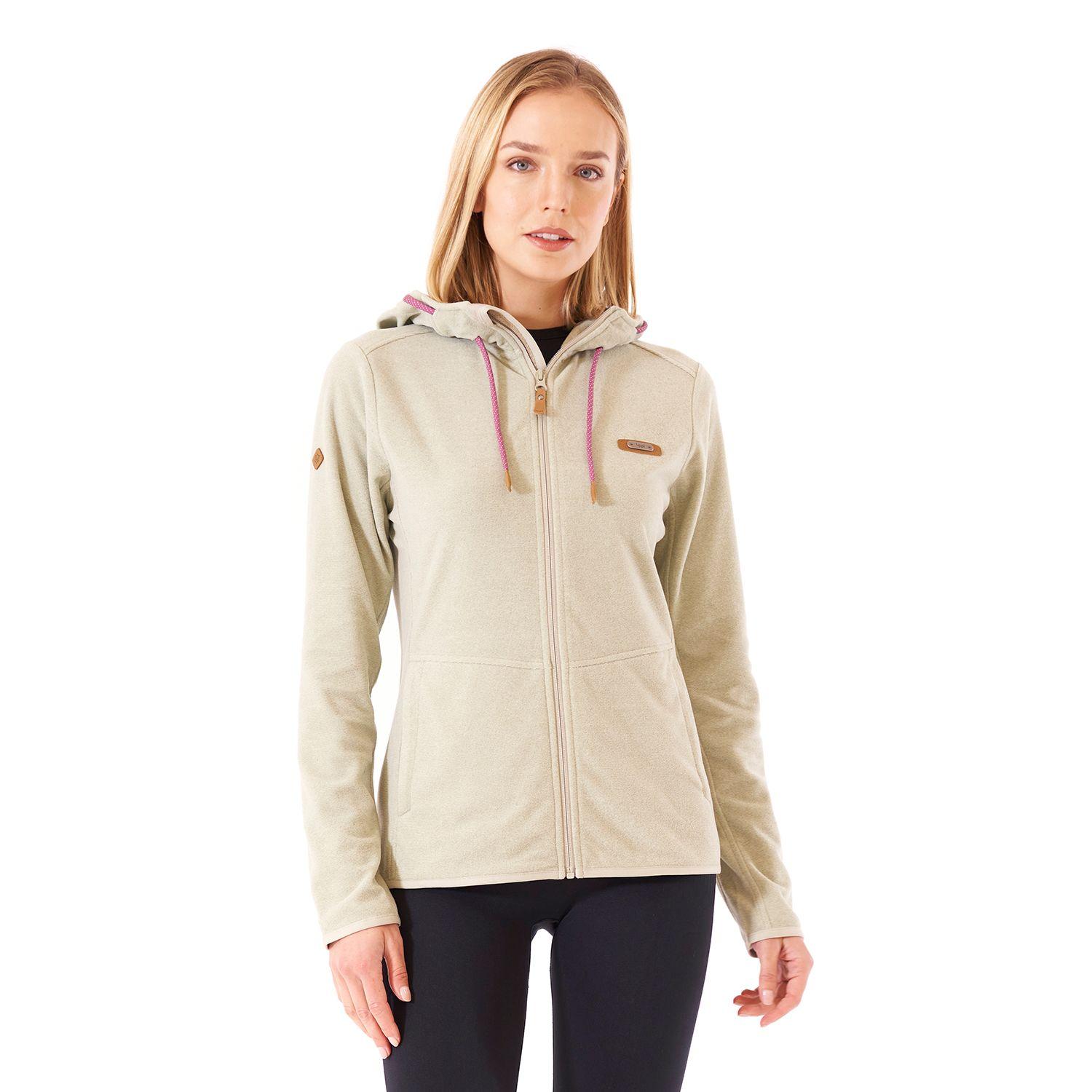 Poleron Mujer Stripes Nano-F Full Zip Hoody Crudo Lippi-1