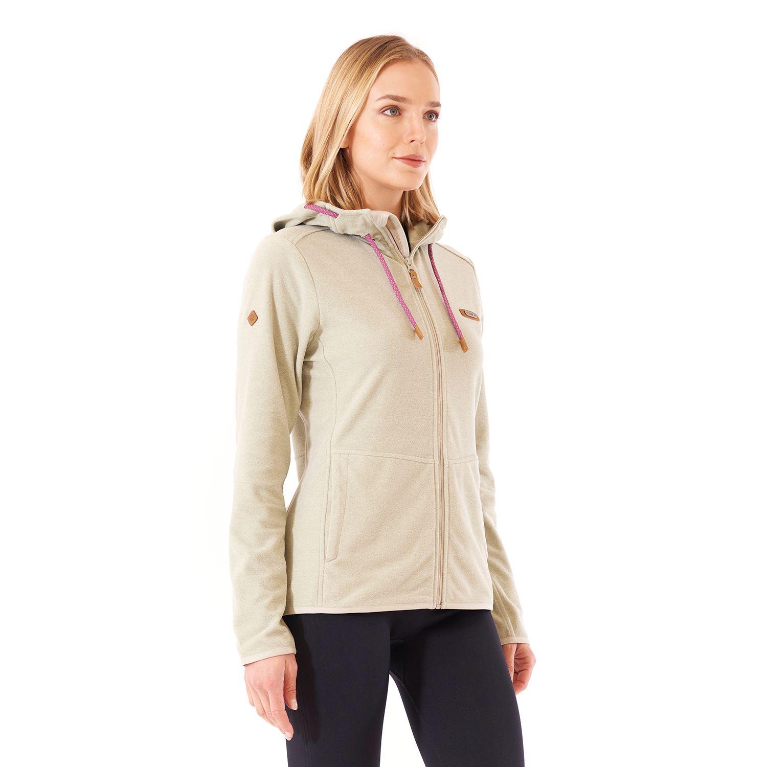 Poleron Mujer Stripes Nano-F Full Zip Hoody Crudo Lippi-2