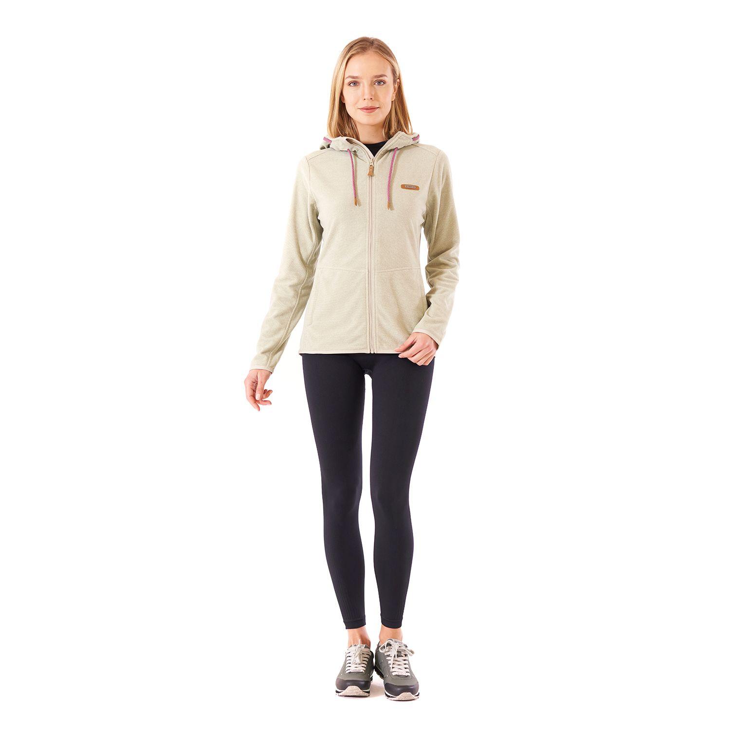 Poleron Mujer Stripes Nano-F Full Zip Hoody Crudo Lippi-7