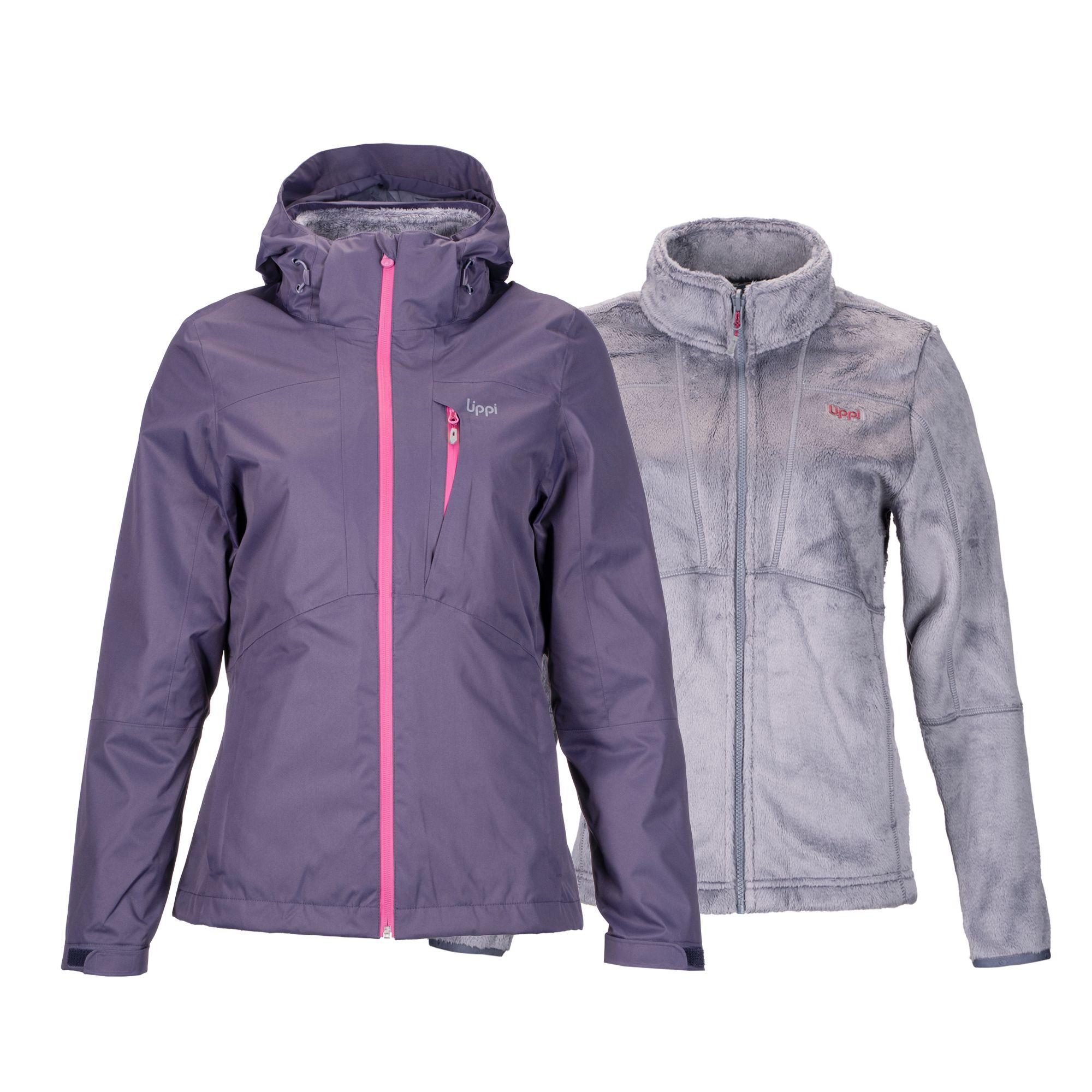 Chaqueta Mujer Tres Cruces Fusion-3 Hoody Jacket Indigo Azul Lavanda Lippi-0