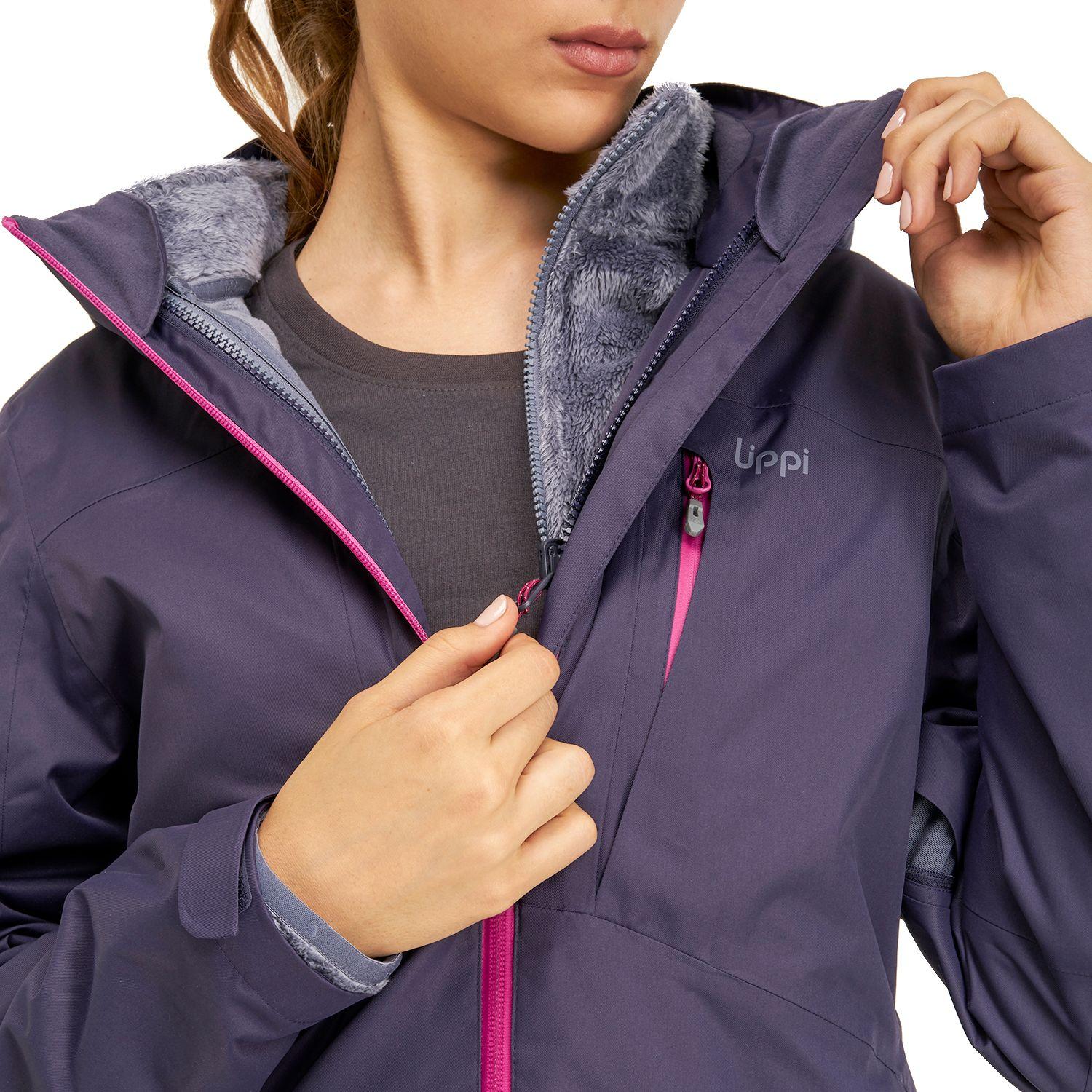 Chaqueta Mujer Tres Cruces Fusion-3 Hoody Jacket Indigo Azul Lavanda Lippi-6