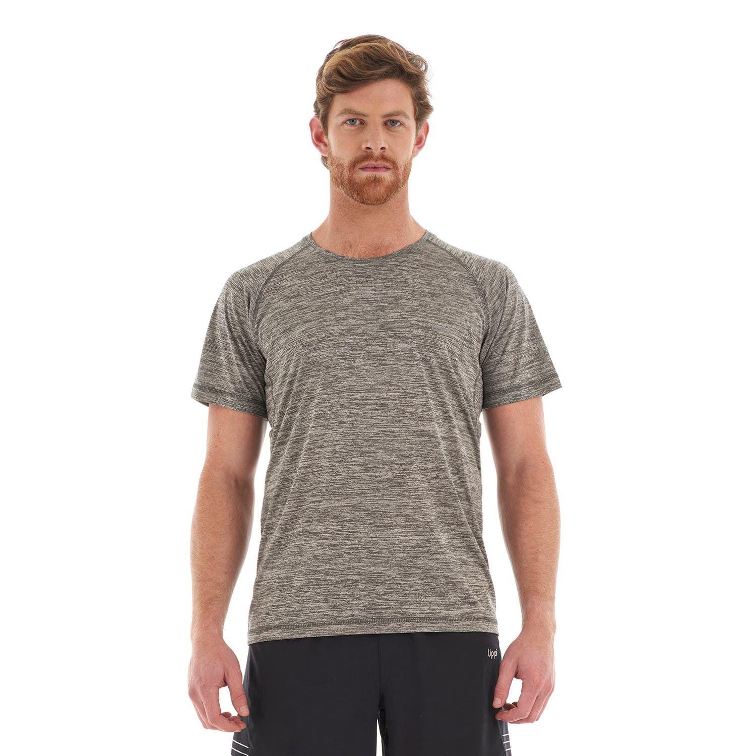 Polera Hombre Core Q-Dry T-Shirt Melange Gris Lippi-1
