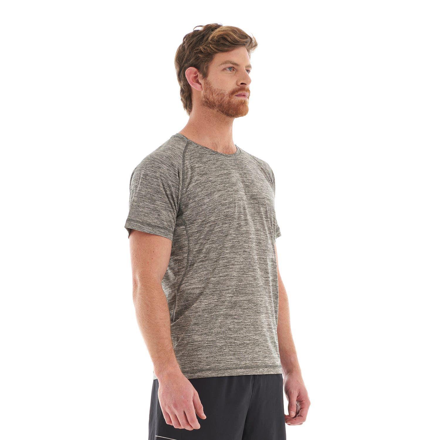 Polera Hombre Core Q-Dry T-Shirt Melange Gris Lippi-2