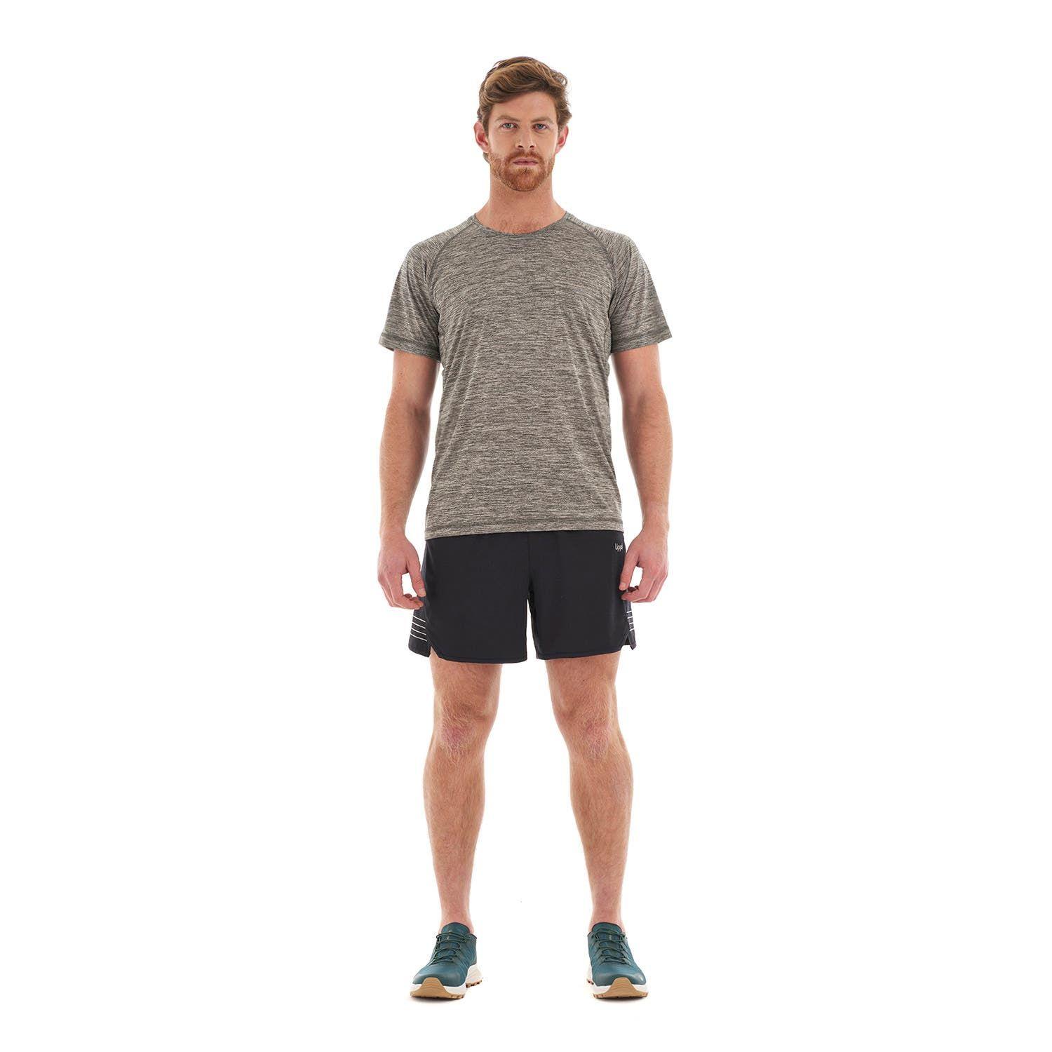 Polera Hombre Core Q-Dry T-Shirt Melange Gris Lippi-8