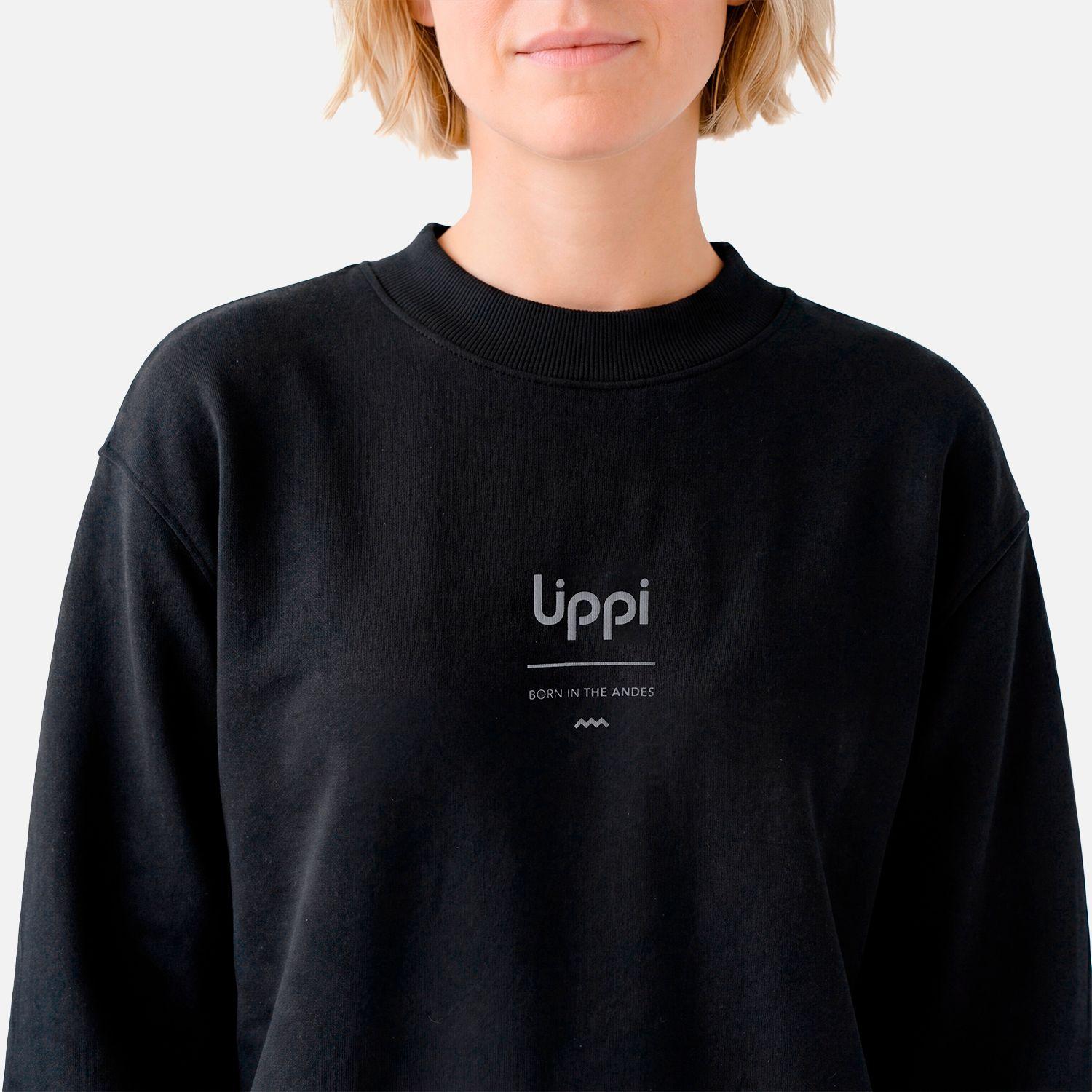 Polerón Mujer Ulmo Crewneck Sweatshirt Negro Lippi V27-3