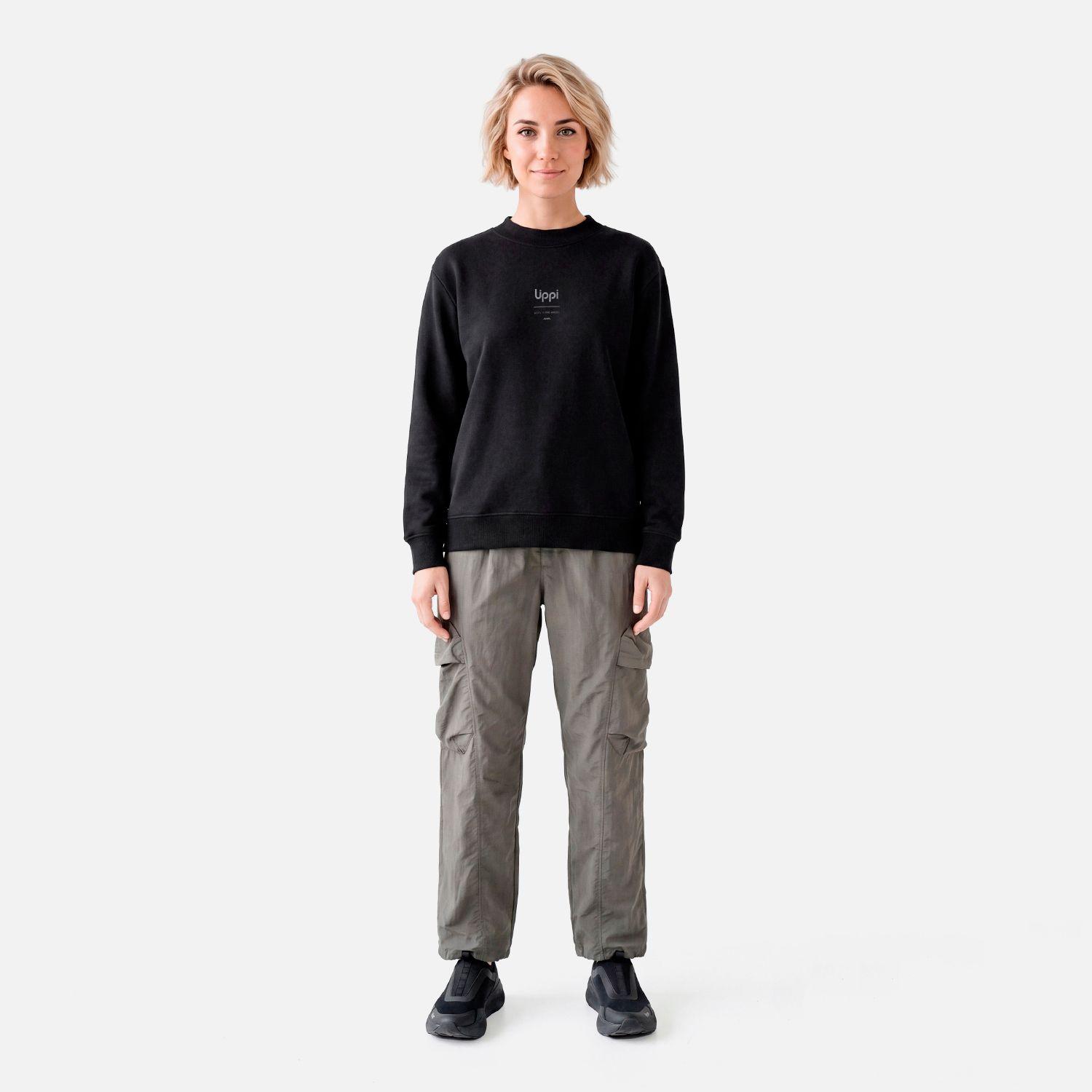 Polerón Mujer Ulmo Crewneck Sweatshirt Negro Lippi V27-4