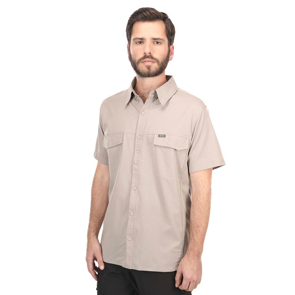 Camisa Hombre Rosselot Short Sleeve Q-Dry Shirt Grafito Lippi-1