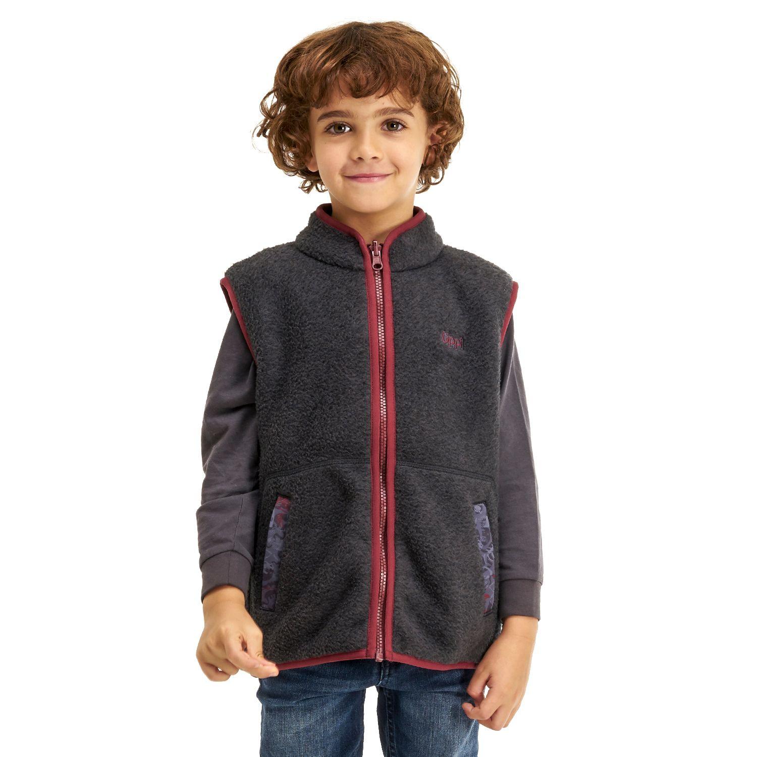 Chaqueta Niño Sherwood Shaggy Vest Grafito Lippi-2