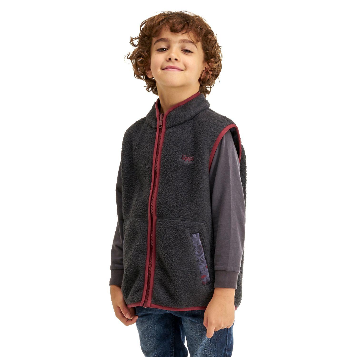 Chaqueta Niño Sherwood Shaggy Vest Grafito Lippi-3