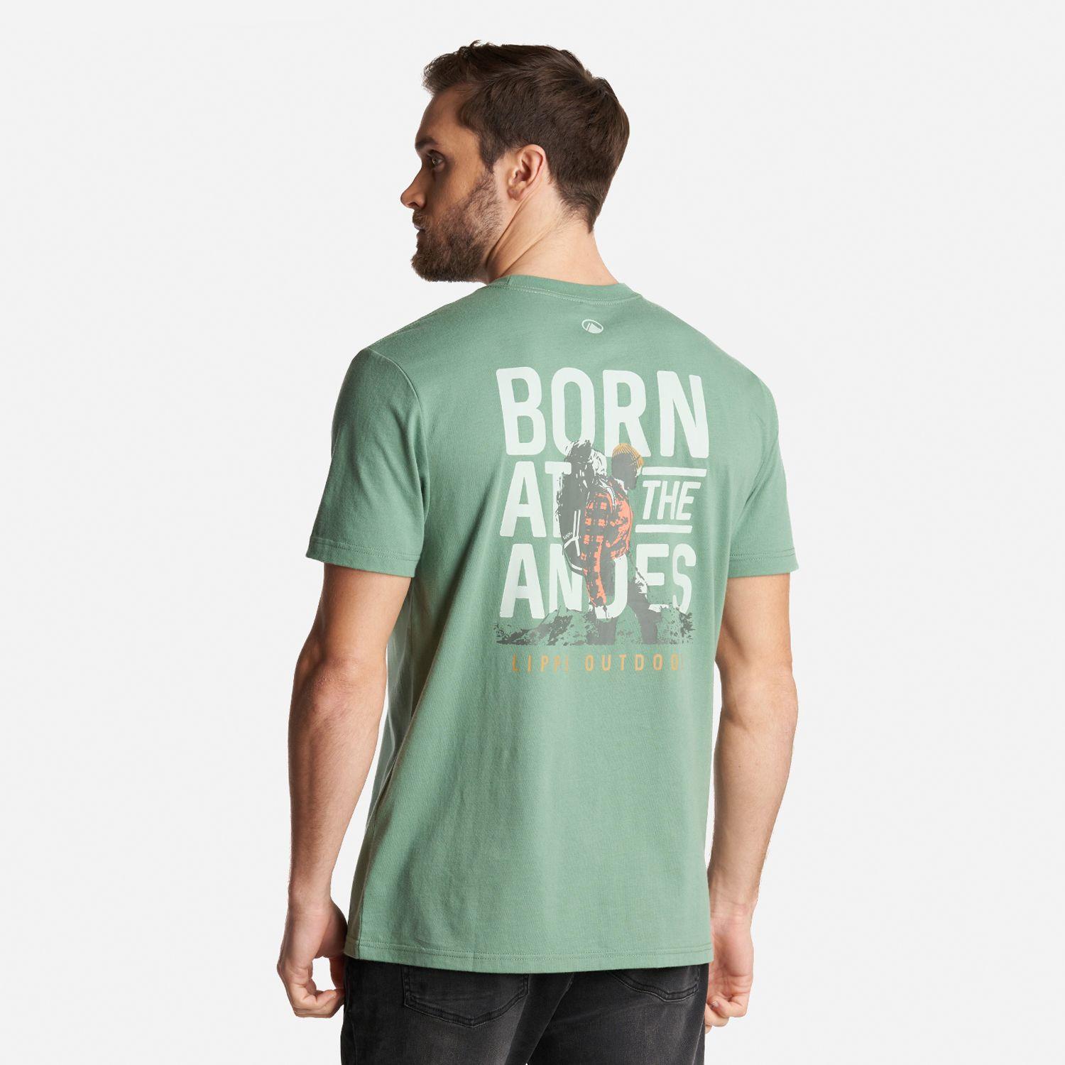 Polera Hombre Born at the Andes T-Shirt Verde Claro Lippi-3