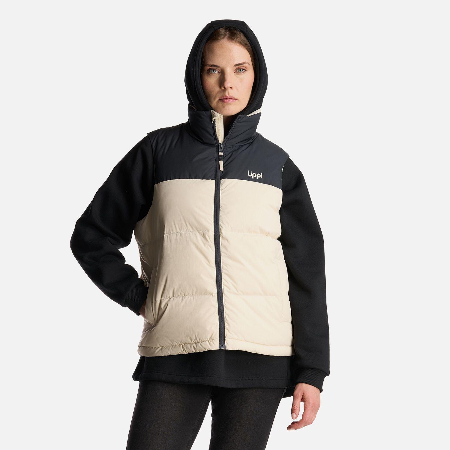 Chaqueta Mujer Urban Down Jacket Vest Crema Lippi-1