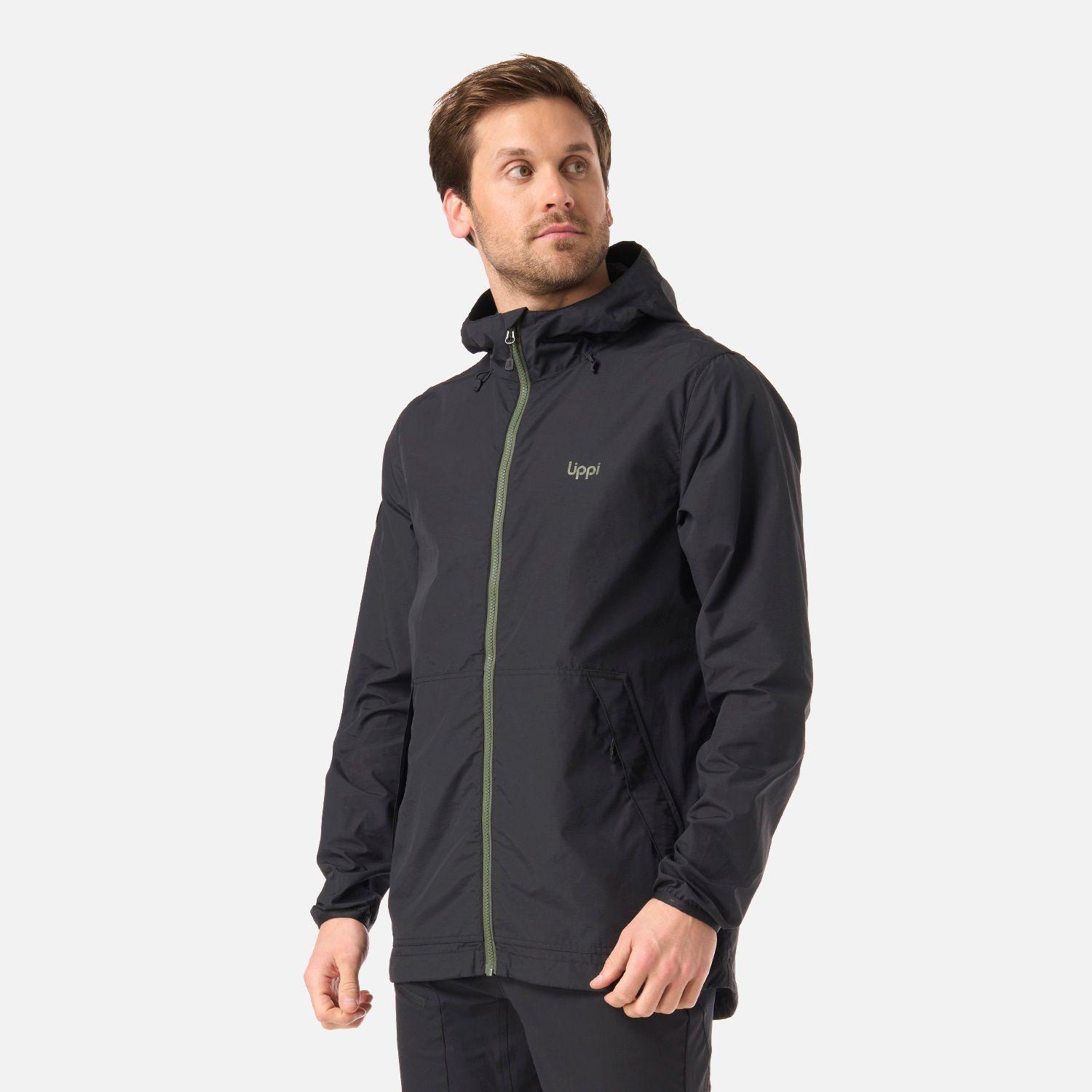Chaqueta Hombre WindLand WindBreaker Hoody Jacket Negro Lippi V26-1