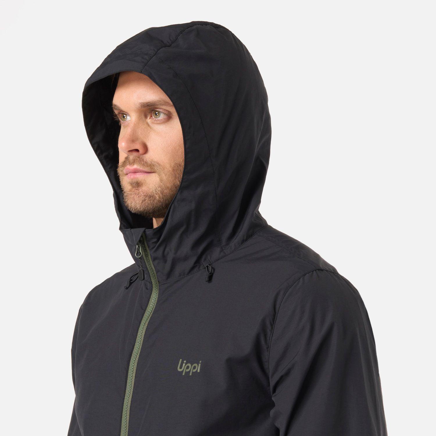 Chaqueta Hombre WindLand WindBreaker Hoody Jacket Negro Lippi V26-3