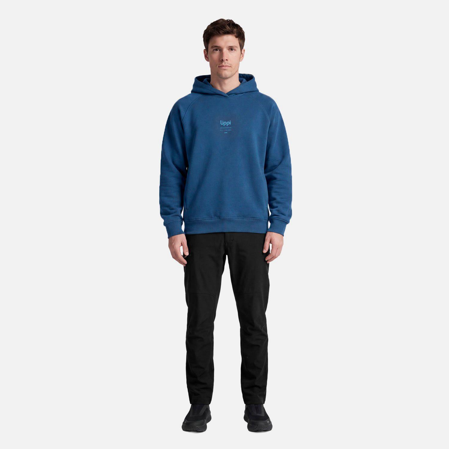 Polerón Hombre Ulmo Back Print Hoody Sweatshirt  Azul Oscuro Lippi V27-4