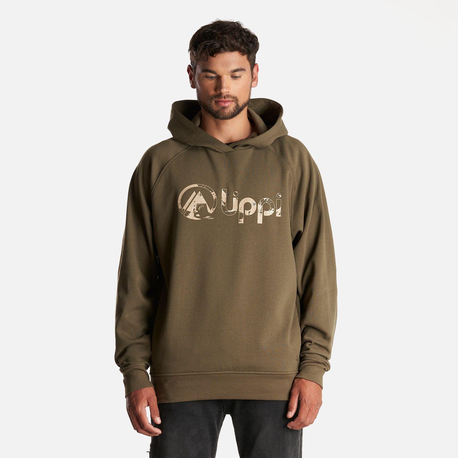 Poleron Hombre Insigne Hoody Sweatshirt Front Print Verde Militar Lippi I23-1
