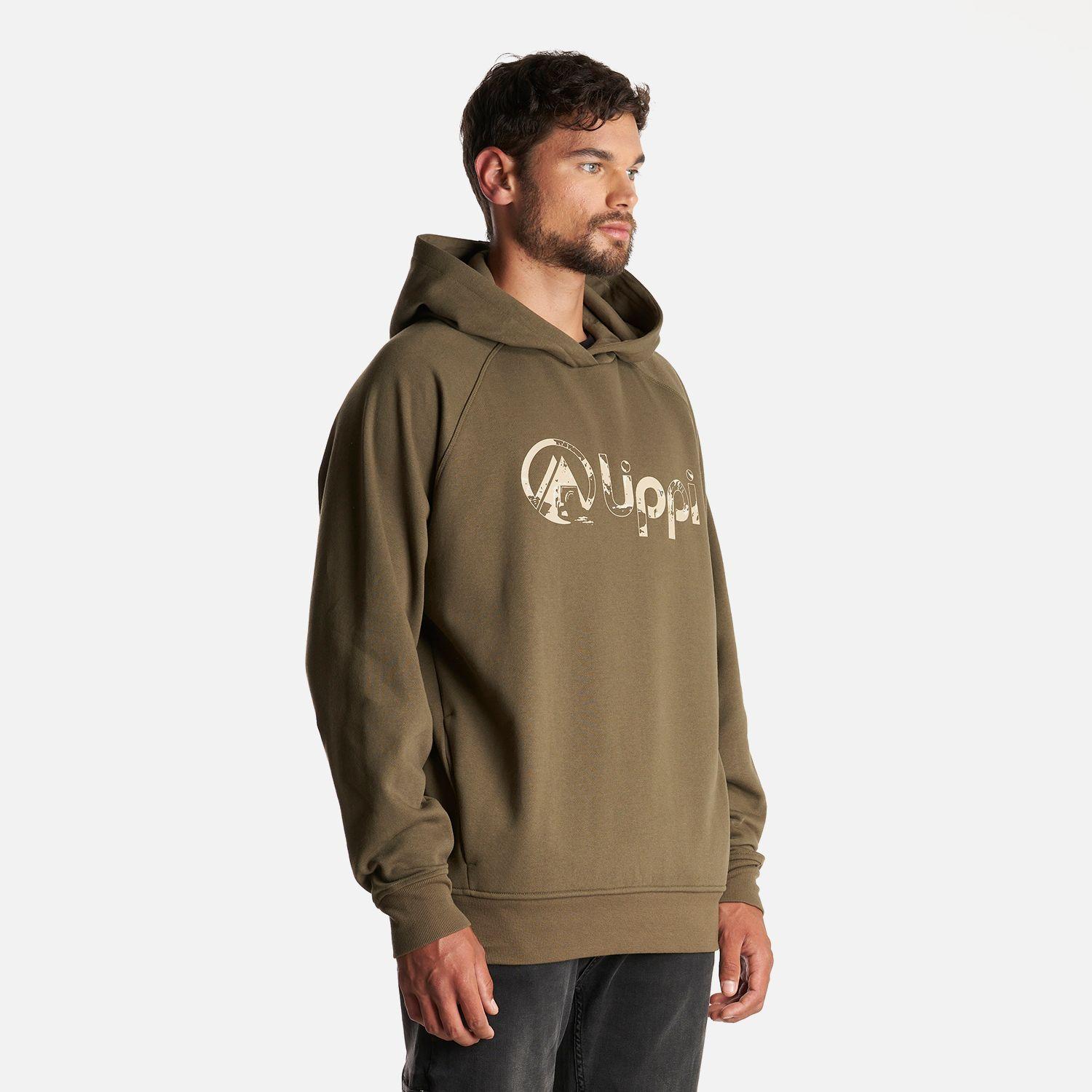 Poleron Hombre Insigne Hoody Sweatshirt Front Print Verde Militar Lippi I23-2