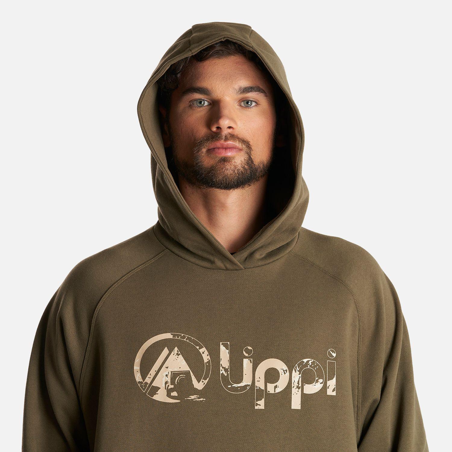 Poleron Hombre Insigne Hoody Sweatshirt Front Print Verde Militar Lippi I23-4