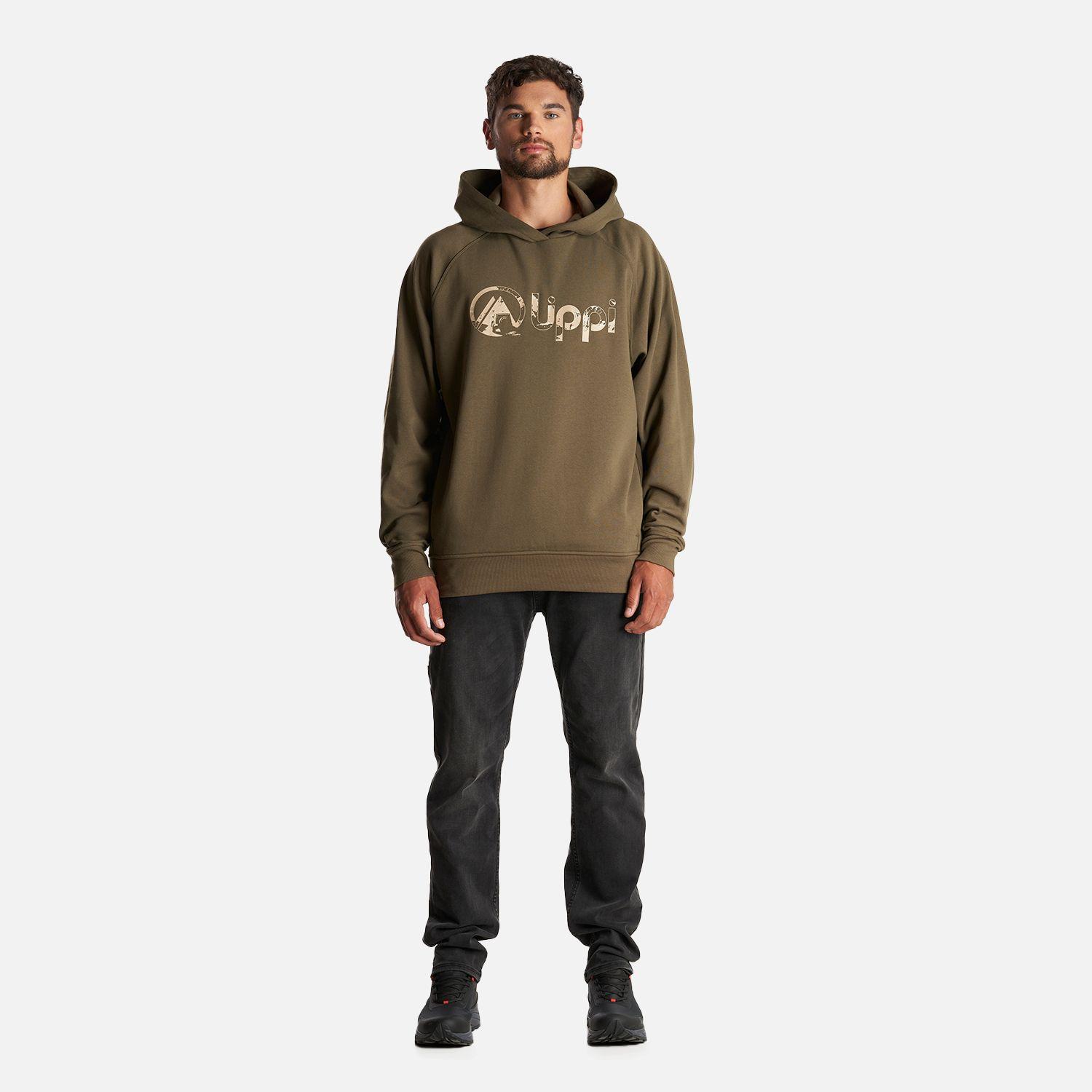 Poleron Hombre Insigne Hoody Sweatshirt Front Print Verde Militar Lippi I23-6