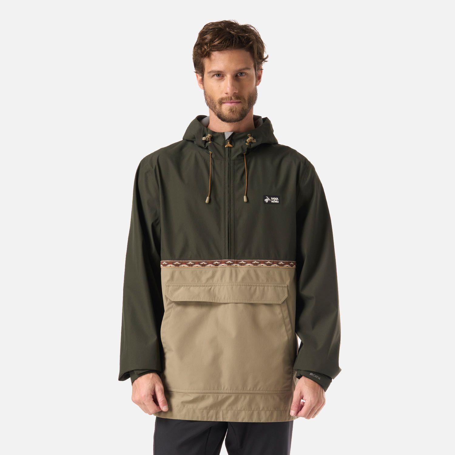Chaqueta Hombre Viento Norte 14 Zip Verde Militar Haka Honu V26-0