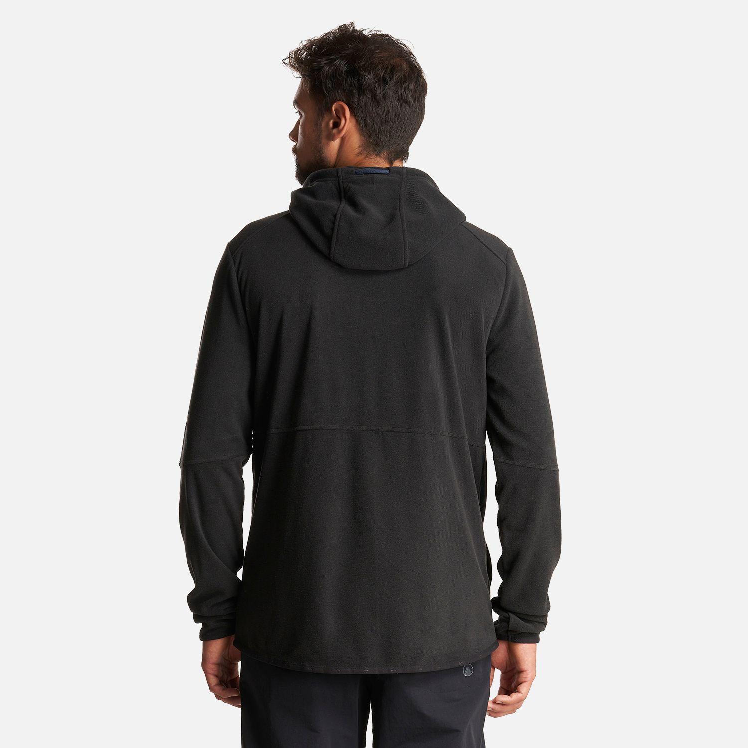 Poleron Hombre Stripes Nano-F Full Zip Hoody Negro Lippi I23-3
