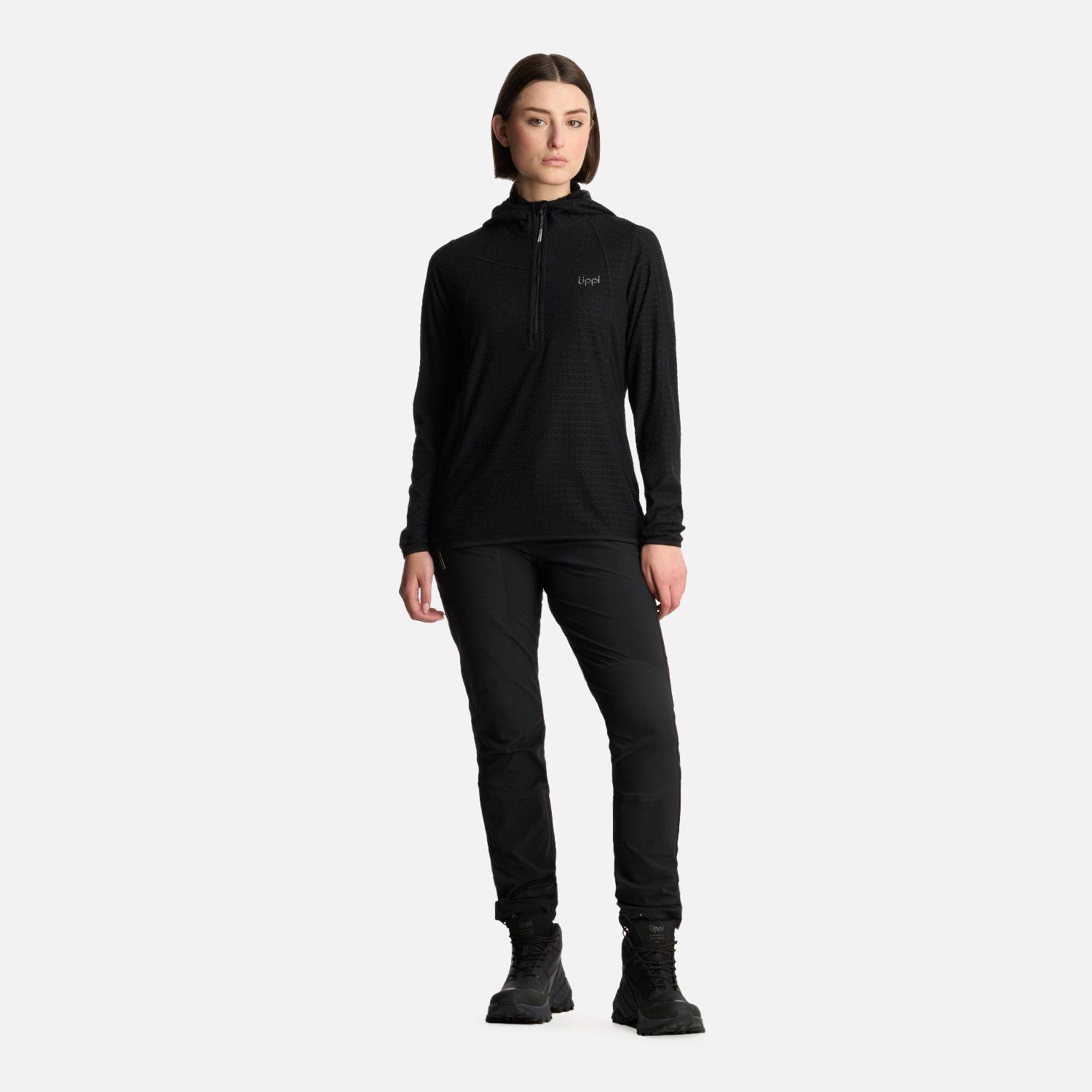Polerón Mujer Jacaranda Nano-F 14 Zip Hoody Negro Lippi-4