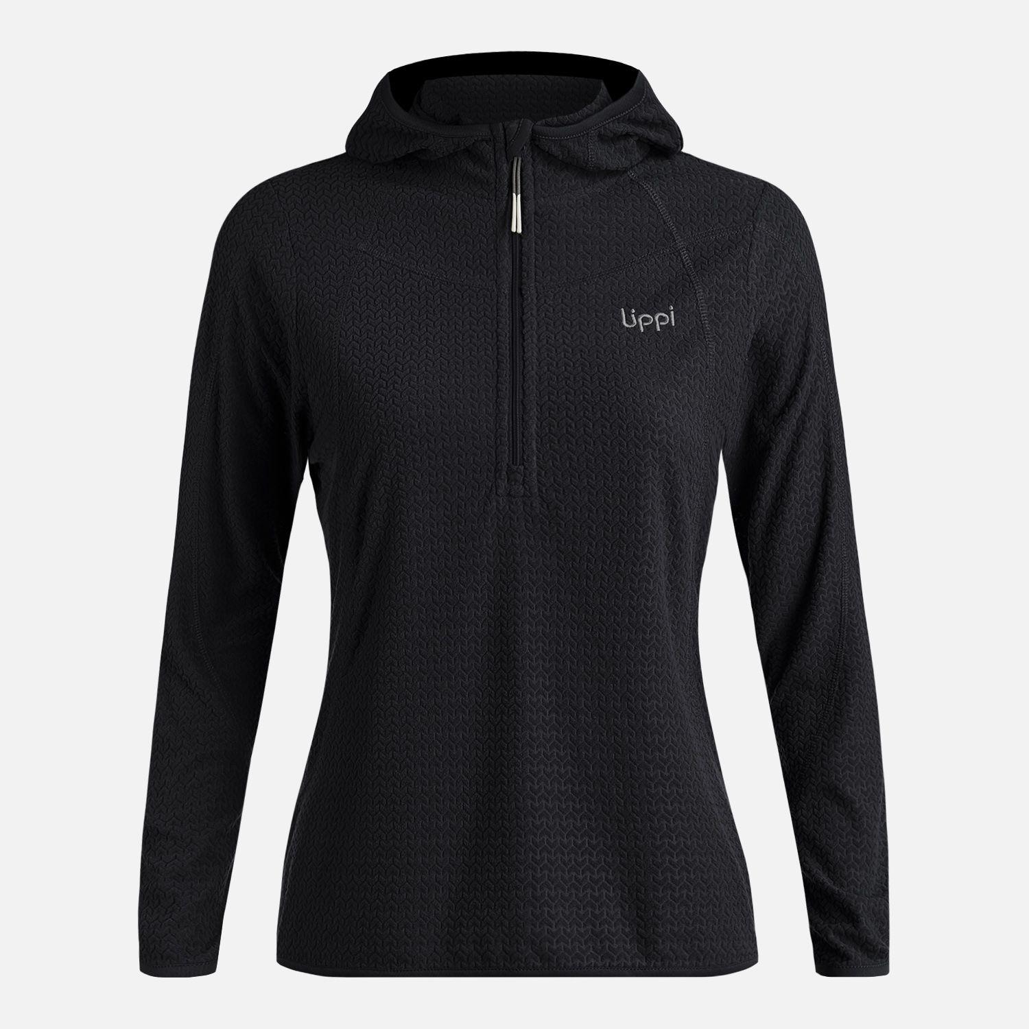 Polerón Mujer Jacaranda Nano-F 14 Zip Hoody Negro Lippi-5