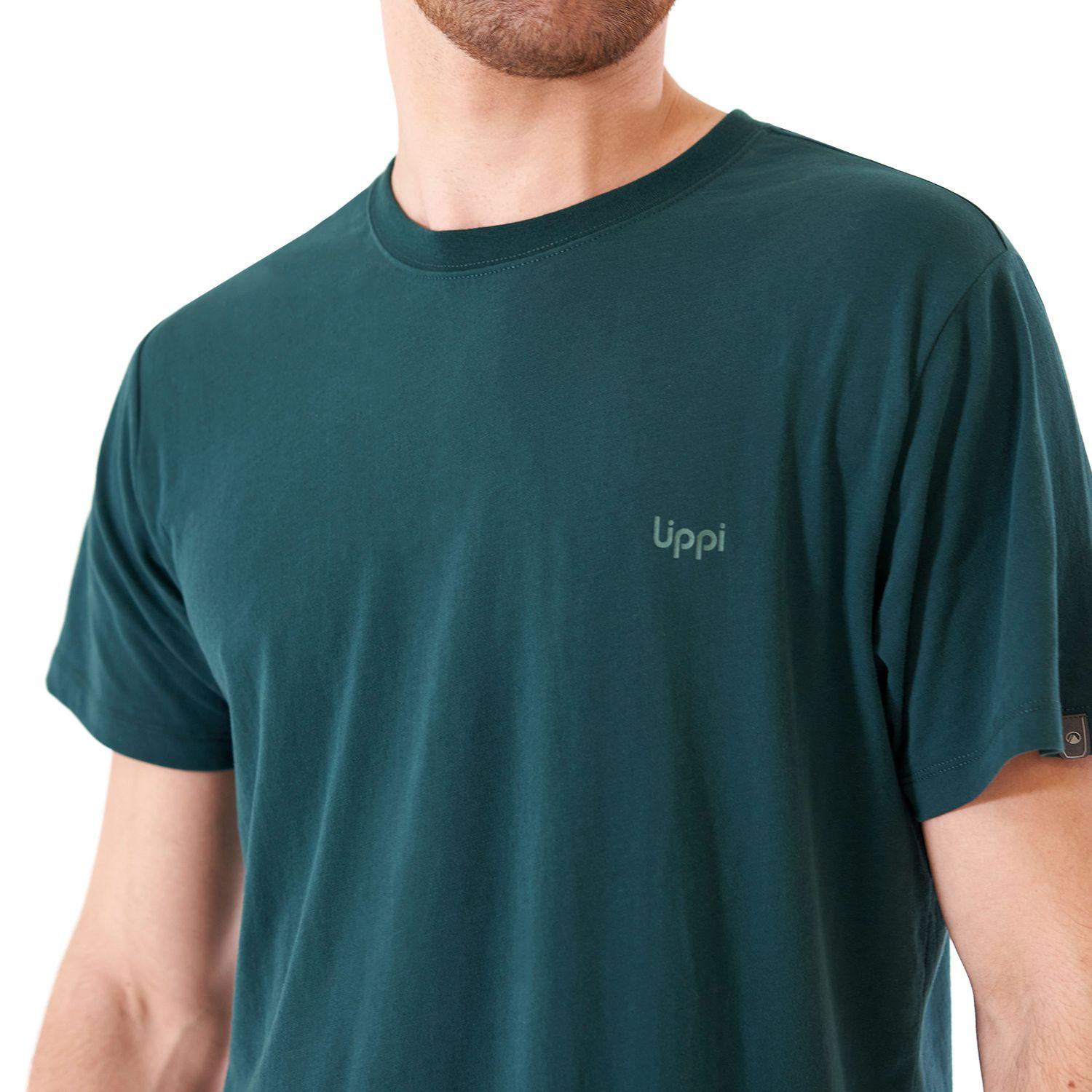 Polera Hombre Ulmo Cotton UV-Stop T-Shirt Turquesa Oscuro Lippi V21-4