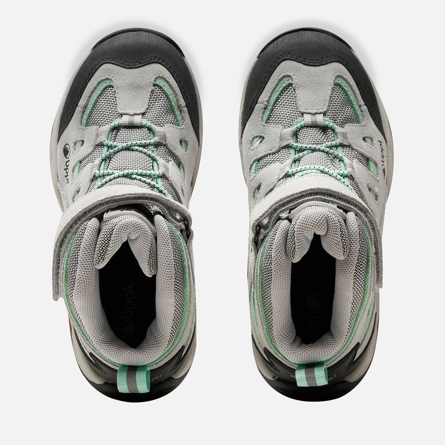 Botín Niña  Puelo CS HI Velcro Gris Claro Verde Agua Lippi-5
