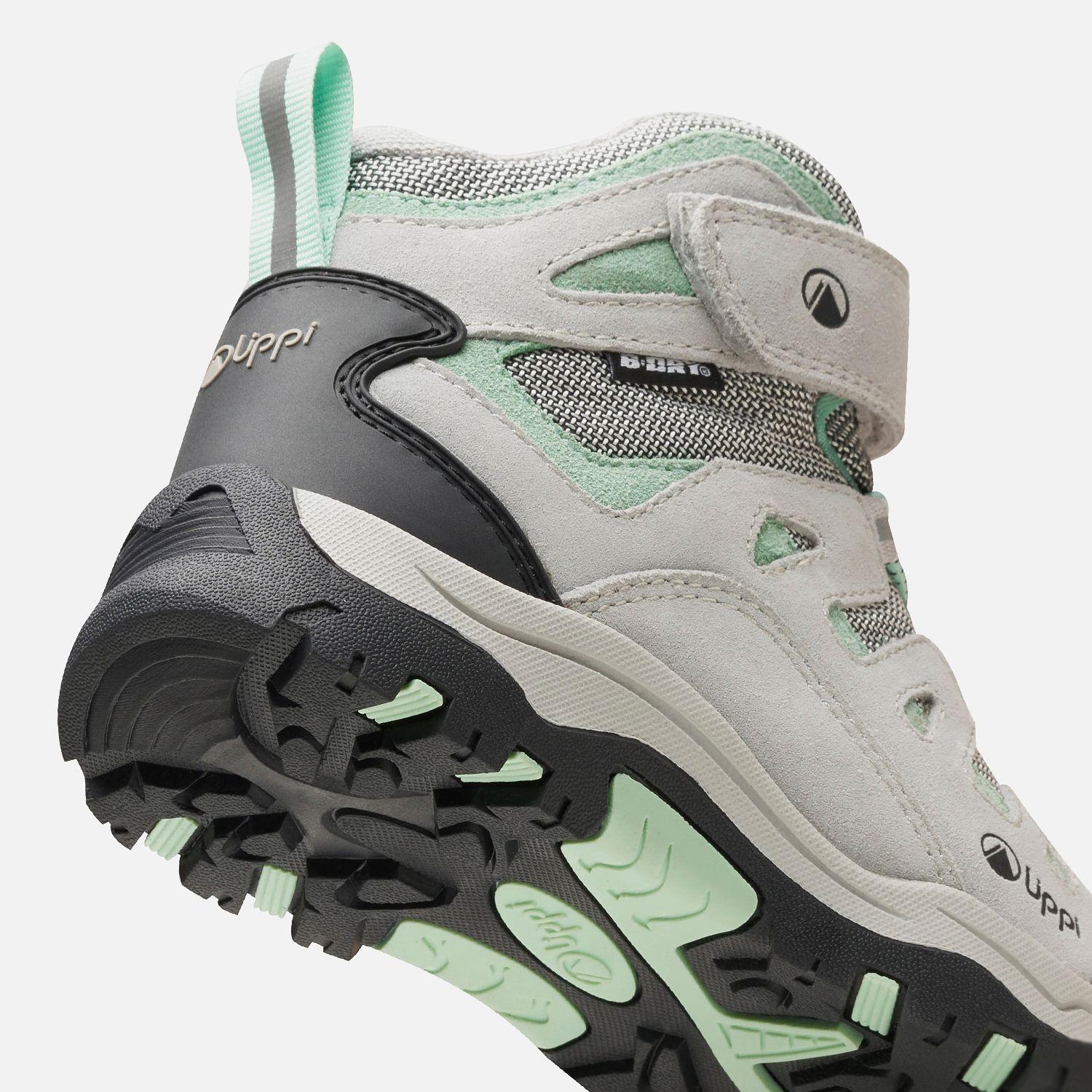 Botín Niña  Puelo CS HI Velcro Gris Claro Verde Agua Lippi-7