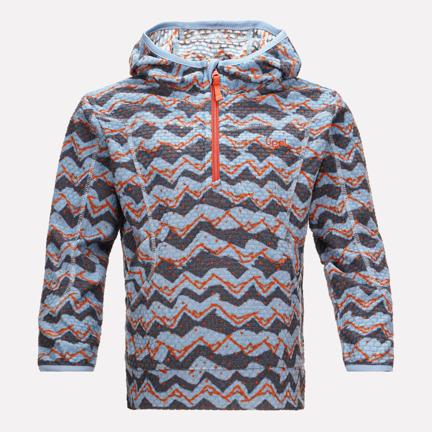 Poleron Niño Saltamontes Nano-F 14 Zip Hoody Print Azul Lippi V23-0