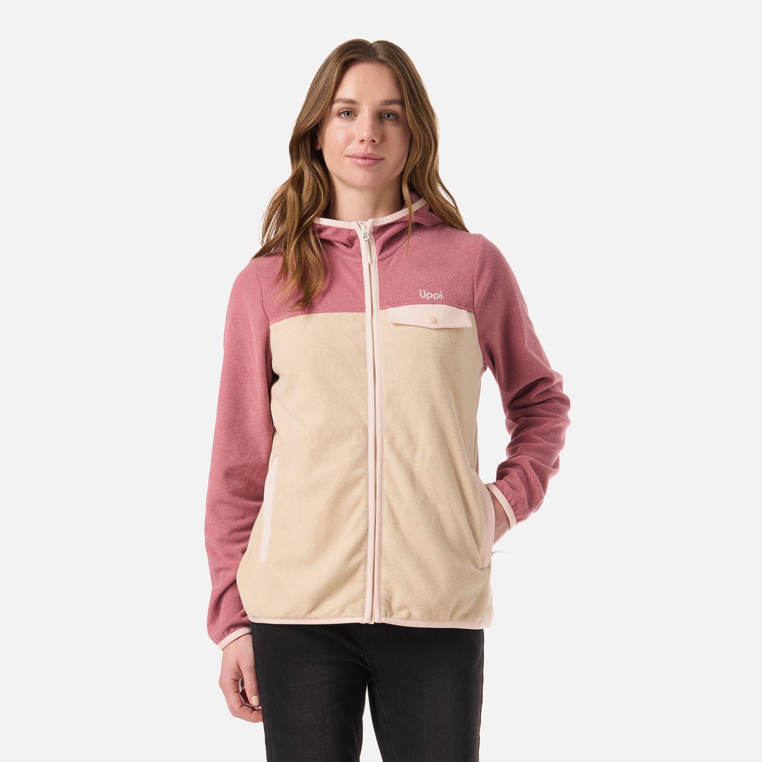 Polar Mujer Fireplace Full Zip Hoody Sweatshirt Rosa Oscuro Lippi V26-0